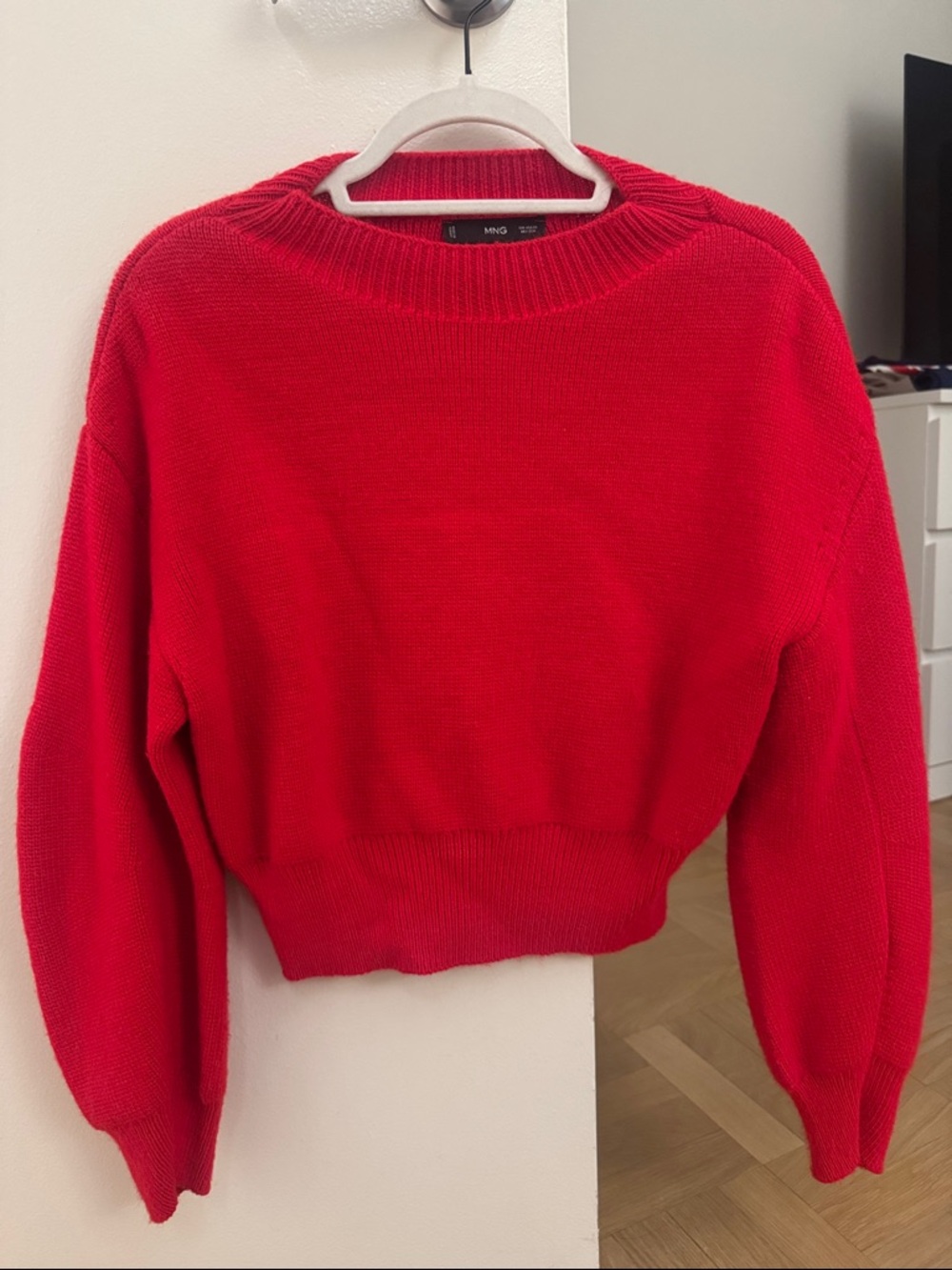 Mango red sweater xs